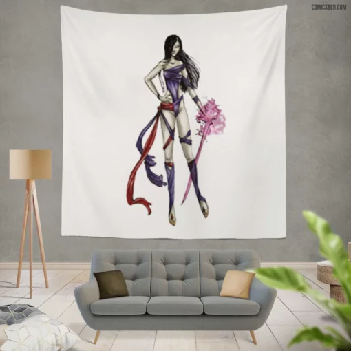 Psylocke Marvel Telepathic Hero Comic Wall Tapestry