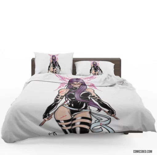 Psylocke Psychic Mutant Warrior Comic Bedding Set