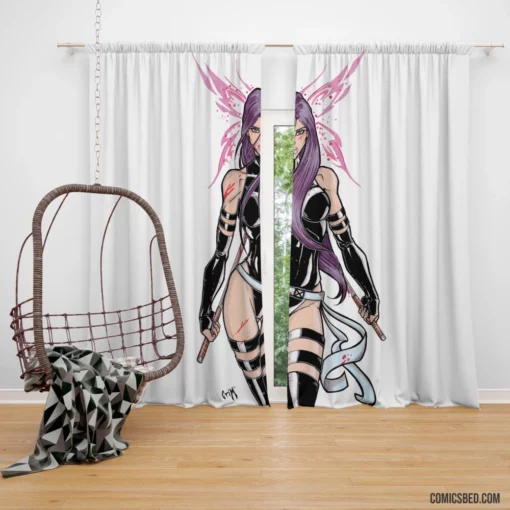 Psylocke Psychic Mutant Warrior Comic Curtain