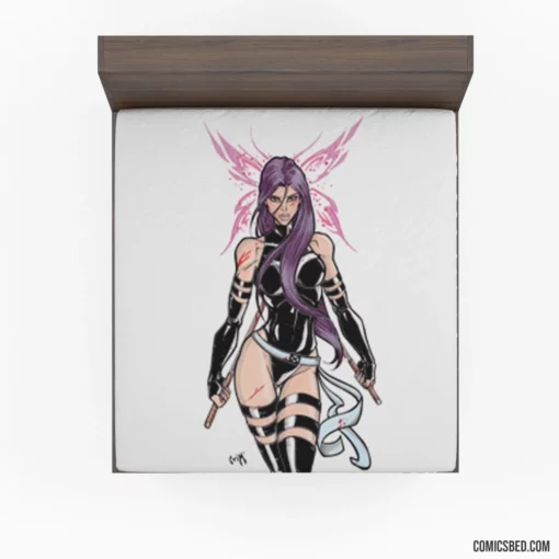 Psylocke Psychic Mutant Warrior Comic Fitted Sheet 1