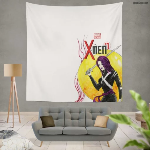 Psylocke X-Men Psychic Warrior Comic Wall Tapestry