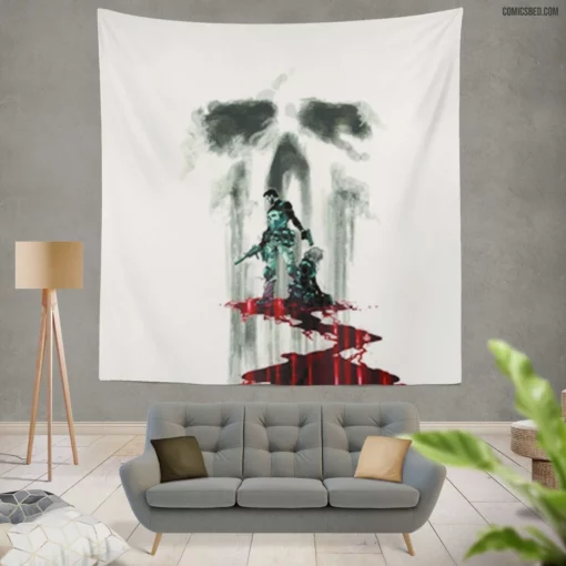 Punisher Chronicles City Dark Guardian Comic Wall Tapestry