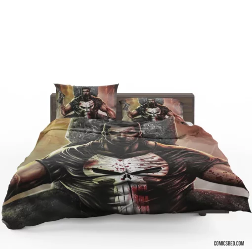 Punisher Justice in the Shadows Comic Bedding Set