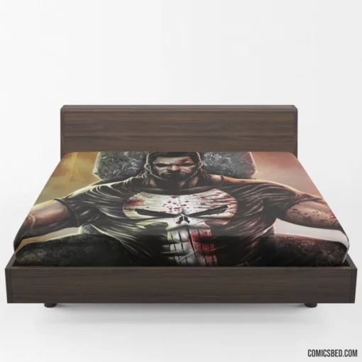 Punisher Justice in the Shadows Comic Fitted Sheet