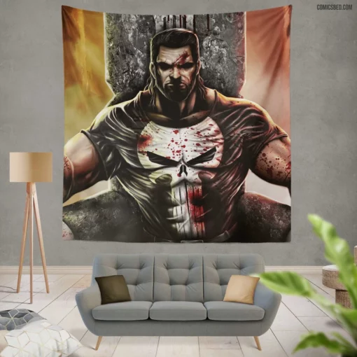 Punisher Justice in the Shadows Comic Wall Tapestry