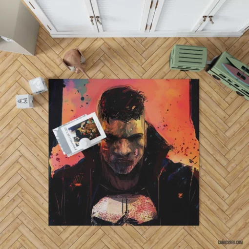 Punisher Marvel Relentless Vigilante Comic Rug