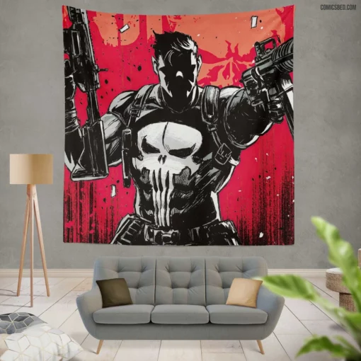 Punisher Marvel Vigilante Enforcer Comic Wall Tapestry