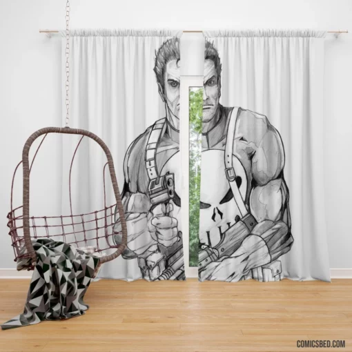 Punisher Merciless Avenger Comic Curtain