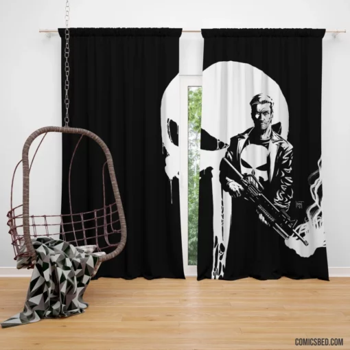 Punisher Ruthless Avenger Comic Curtain