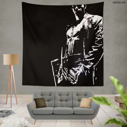 Punisher Ruthless Justice Comic Wall Tapestry