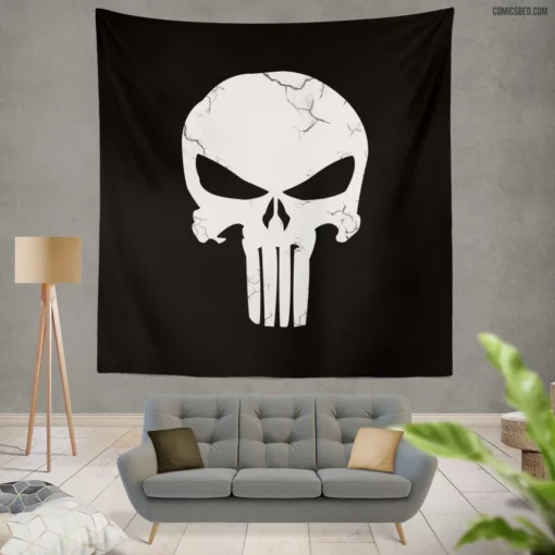 Punisher Ruthless Vigilante Comic Wall Tapestry