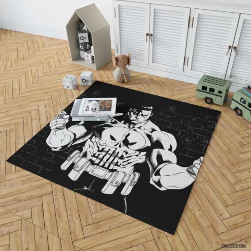 Punisher Unstoppable Force Comic Rug 1