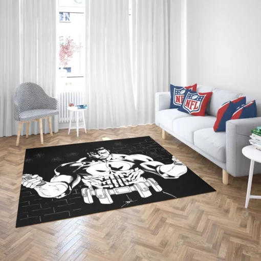 Punisher Unstoppable Force Comic Rug 2