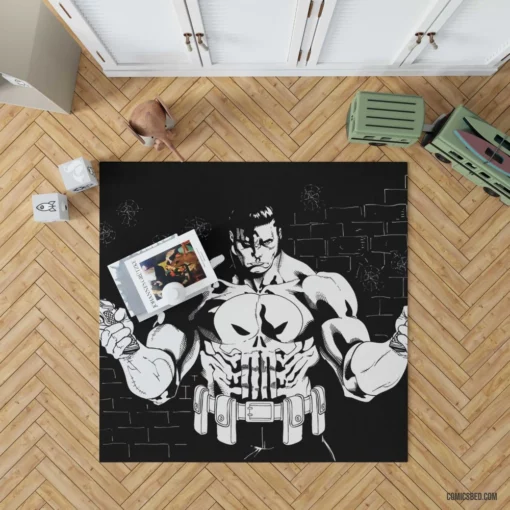 Punisher Unstoppable Force Comic Rug