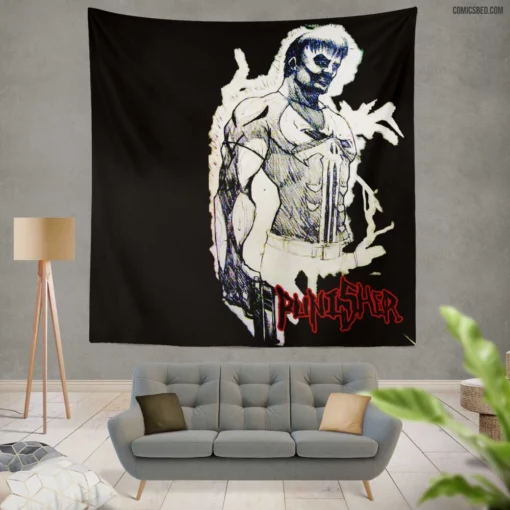 Punisher Vendetta Anti-Hero Saga Comic Wall Tapestry