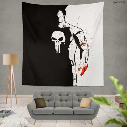 Punisher Vigilante Avenger Comic Wall Tapestry