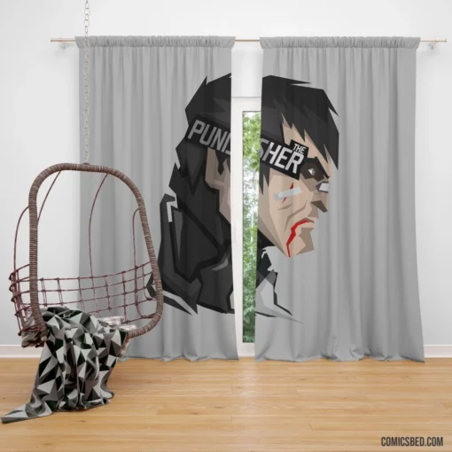 Punisher Vigilante Gunfighter Comic Curtain