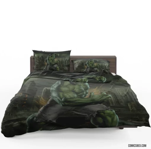 Raging Goliath Unleashed Hulk Chronicles Comic Bedding Set