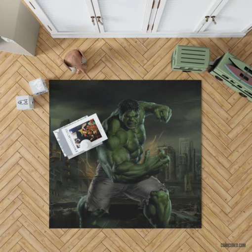 Raging Goliath Unleashed Hulk Chronicles Comic Rug