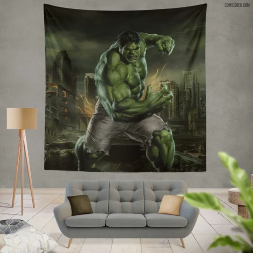 Raging Goliath Unleashed Hulk Chronicles Comic Wall Tapestry