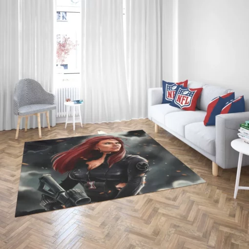 Red-Haired Avenger Marvel Warrior Comic Rug 2