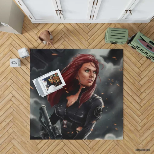 Red-Haired Avenger Marvel Warrior Comic Rug