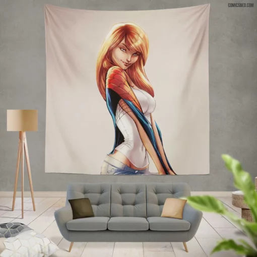 Red-Haired Icon Marvel Gwen Stacy Chronicles Comic Wall Tapestry