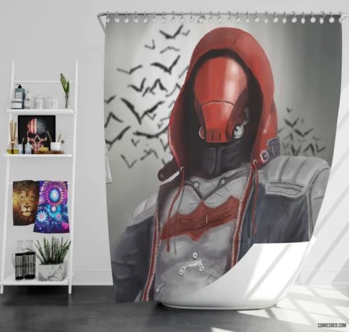 Red Hood Chronicles Anti-Hero Path Comic Shower Curtain