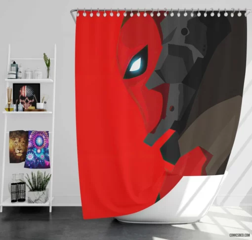 Red Hood Chronicles Gotham Renegade Comic Shower Curtain