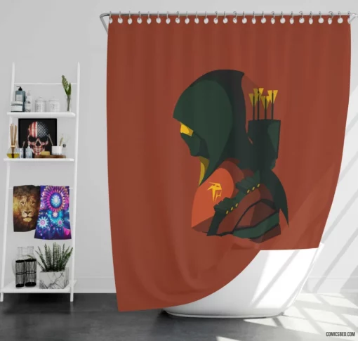 Red Hood Chronicles Masked Enigma Comic Shower Curtain