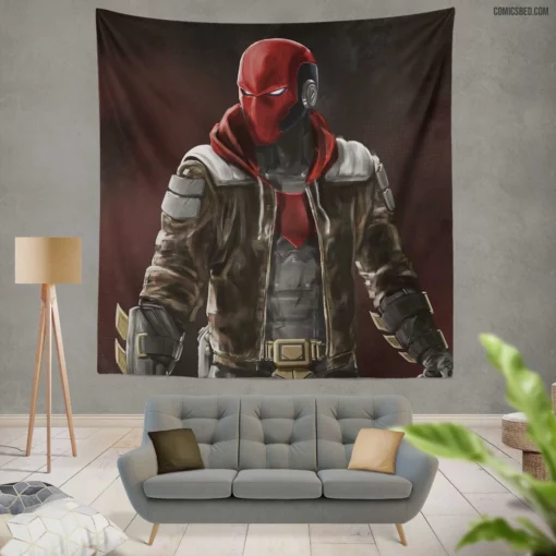 Red Hood DC Anti-Hero Comic Wall Tapestry