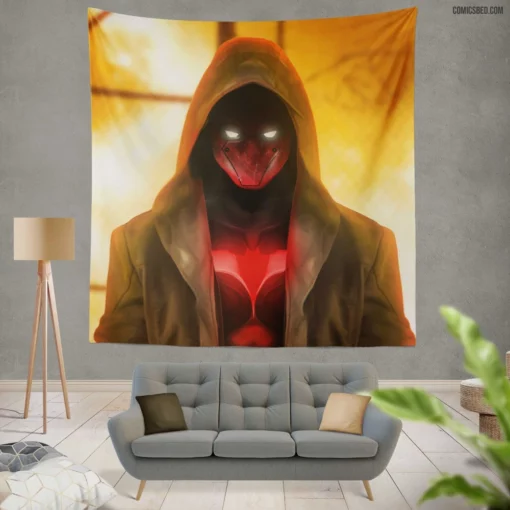 Red Hood DC Antihero Vigilante Comic Wall Tapestry