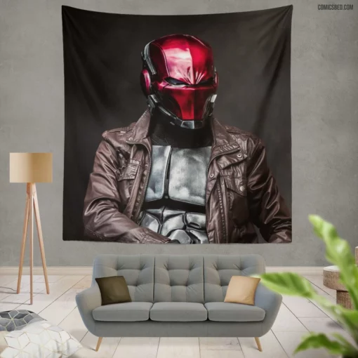 Red Hood DC Mysterious Vigilante Comic Wall Tapestry