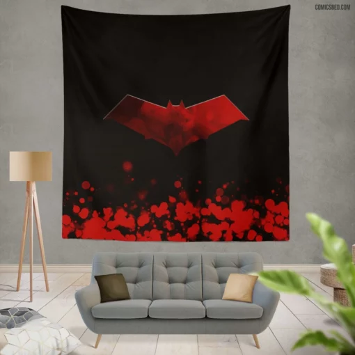 Red Hood DC Vigilante Antihero Comic Wall Tapestry