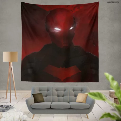 Red Hood Dark Vigilante Chronicles Comic Wall Tapestry