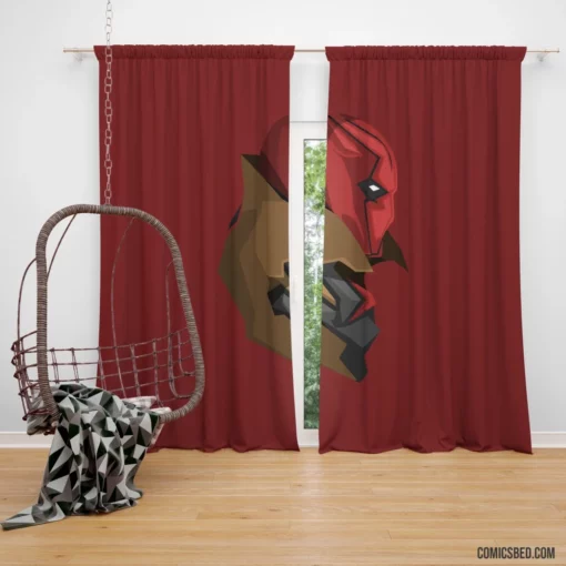 Red Hood Gotham Dark Vigilante Comic Curtain