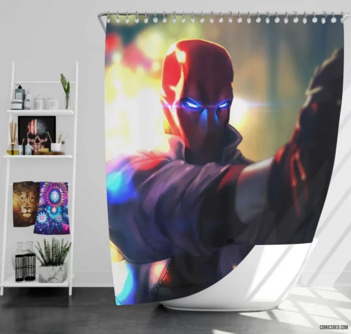 Red Hood Gotham Mysterious Guardian Comic Shower Curtain