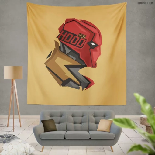 Red Hood Gotham Vigilante Comic Wall Tapestry