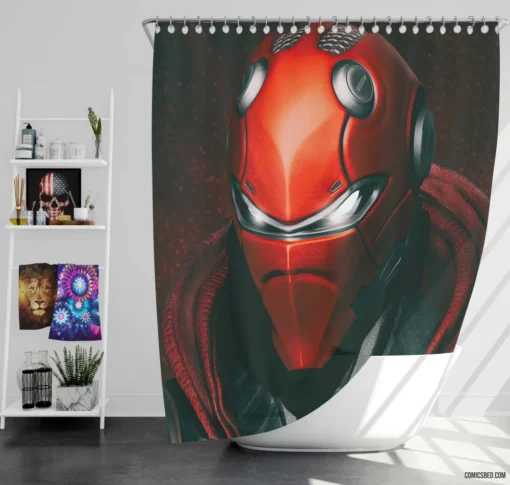 Red Hood Lone Vigilante Journey Comic Shower Curtain