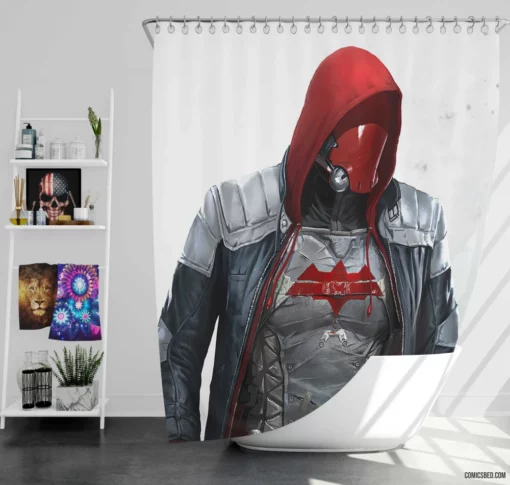 Red Hood Outlaw Path Unveiled Comic Shower Curtain