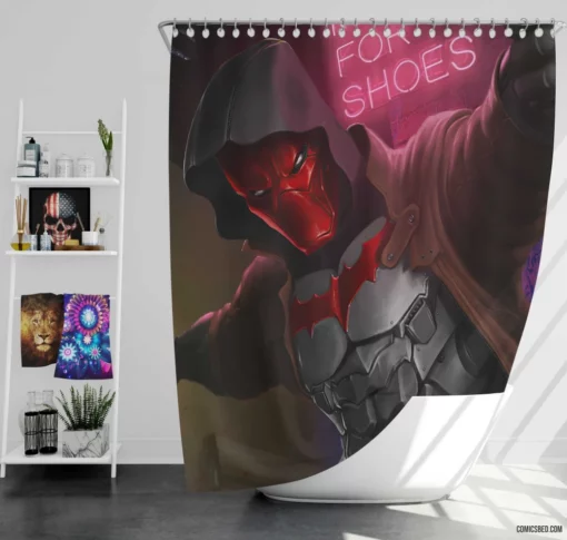 Red Hood Redemption Chronicles Comic Shower Curtain