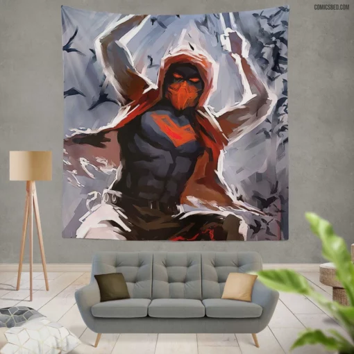 Red Hood Redemption Unmasked Comic Wall Tapestry