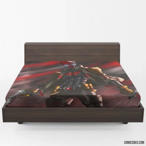 Red Hood Shadowed Vigilante Chronicles Comic Fitted Sheet