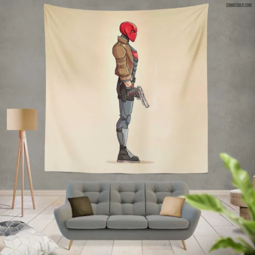 Red Hood Unmasking the Outlaw Comic Wall Tapestry