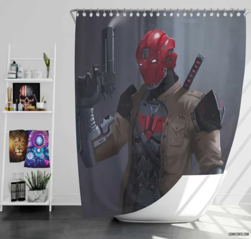 Red Hood Urban Outlaw Chronicles Comic Shower Curtain