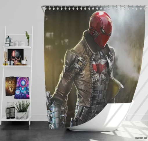 Red Hood Vigilante Chronicles Unleashed Comic Shower Curtain