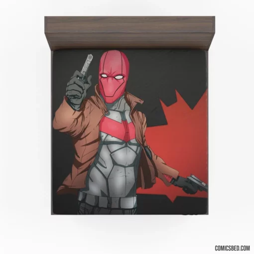 Red Hood Vigilante Outlaw Comic Fitted Sheet 1