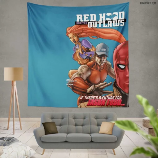 Red Hood and the Outlaws Vigilante Team Comic Wall Tapestry