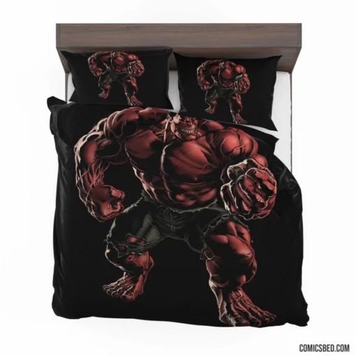 Red Hulk Gamma-Powered Avenger Comic Bedding Set 1