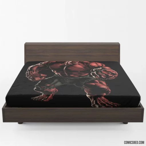 Red Hulk Gamma-Powered Avenger Comic Fitted Sheet